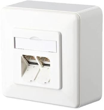 Metz Connect GmbH Anschlussdose E-DAT C6 8/8(8) AP Cat.6, LSA, reinweiss