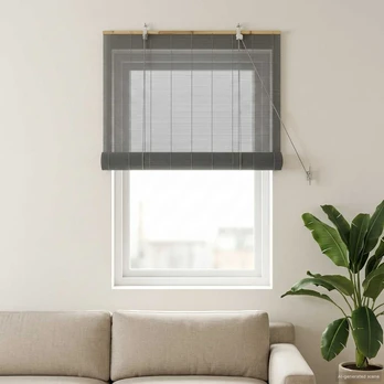 Roletas Pilka 40 x 160 cm Bambukas