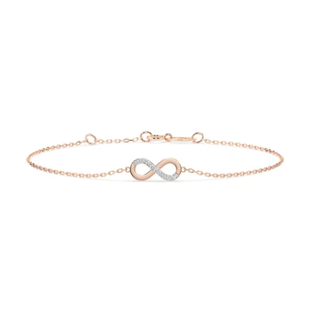 Auksinė apyrankė su deimantais „Infinity“