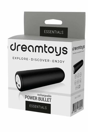 ESSENTIALS Power Bullet Black - Compact Rechargeable Vibrating Device