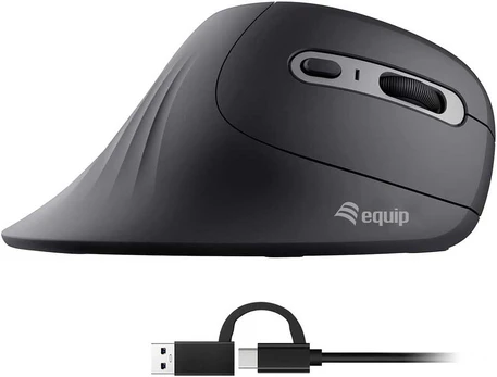 Equip Ergonomiška Pelė USB-A/-C Stecker L+R 1.80m juodas