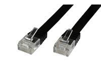 MicroConnect RJ-45 kt.6 3m Juoda (V-UTP603S -FLAT)