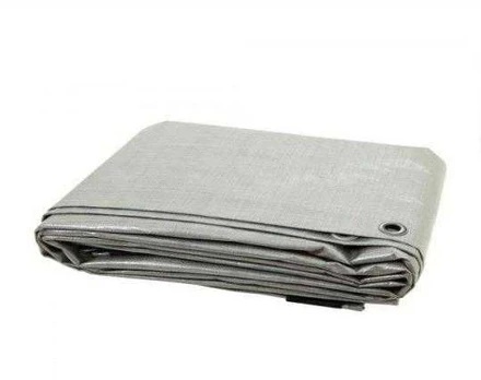 Lauko tentas, 120 g/m2, 4x6 m, sidabrinis