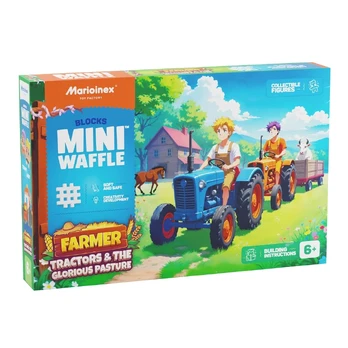 Marioinex *****Klocki waffle Farmer traktor/łška 100el 07535