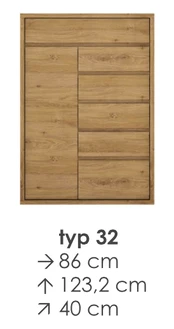 Extom SHETLAND komoda TYP32