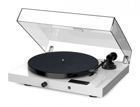 Pro-Ject JukeBox E1 + piano OM5e Gramofonas, System all-in-one / Plug and Play su Bluetooth, balta