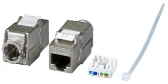 EFB Keystone Cat6A/RJ45/10GE Slim, Metall, Werkzeugfrei