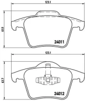 Stabdžių trinkelių rinkinys, diskinis stabdys BREMBO P 86 019 kaina