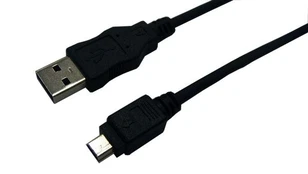 LogiLink USB 2.0 A/mini-A 3m - 3 m - USB A - Mini-USB A - USB 2.0 - Male/Male - Juodas