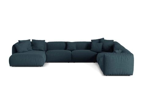 Modular Right Corner Sofa, "Martina", 6 Seats, 404x312x75, Blue Jeans