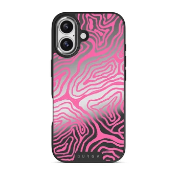 Pink Shores - iPhone 17 Case, Elite Mirror Dark (MagSafe) / Silver
