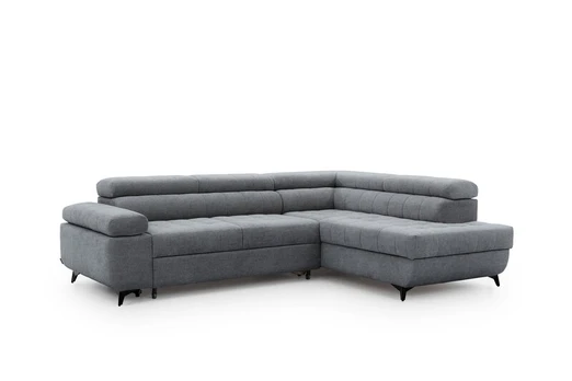 Kampinė sofa Dragonis L, 203x269x97 cm, pilka
