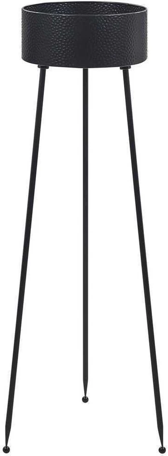 Beliani Gėlių stovas LEIKA, 33 cm, metalinis, juodas