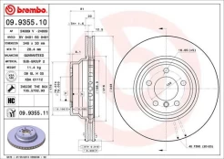 Stabdžių diskas BREMBO 09.9355.11 kaina