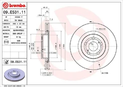 Stabdžių diskas BREMBO 09.E531.11 kaina