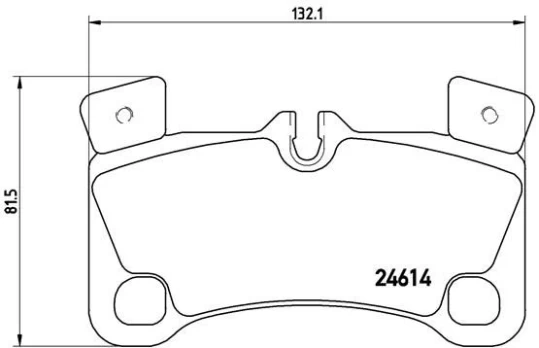 Stabdžių trinkelių rinkinys, diskinis stabdys BREMBO P 85 103