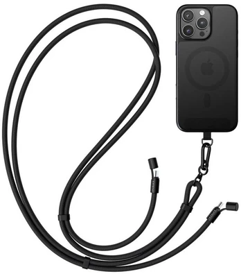 Dėklas Satechi OntheGo Crossbody Lanyard Cable - Stylish and Functional Charging for Multiple Devices - Juodas