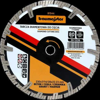 Deimantinis diskas TURBO Baumajster 230x2,6mm