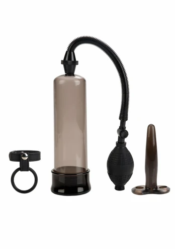 Rock Hard Pump Kit Vacuum System with Silicone Probe & Leather Accessory