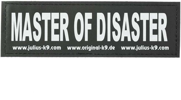 Julius-K9 Master of Disaster Patch Set – Large Velcro Attachment, 2 Pieces