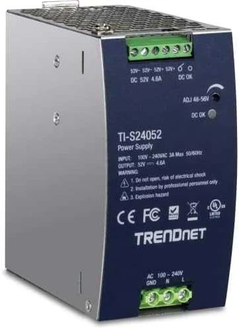 TRENDnet DIN-Rail Power Supply 240W,52V DC,4.61A, AC to DC