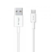 1m mikro USB laidas, baltas, TPE.
