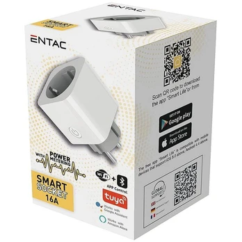 Entac WIFI Steckdosenadapter mit Leistungsmesser baltas