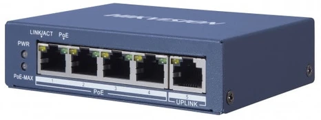 Šakotuvas SWITCH POE DS-3E0505HP-E 4 PRIEVADŲ Hikvision