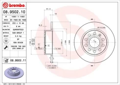 Stabdžių diskas BREMBO 08.9502.11 kaina