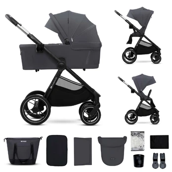 KINDERKRAFT universalus vežimas 2IN1 NEA 2.0, deep grey, KSNEA002DGR2000