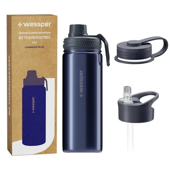 Wessper B3 THERMOSTEEL Luminous Blue 500 ml terminis buteliukas