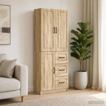 Spintelė 2 pcs Sonoma ąžuolas Apdirbta mediena