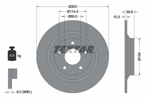 TEXTAR 92242703 Brake Disc