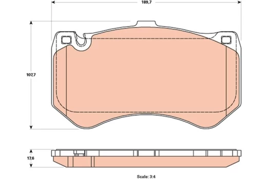TRW GDB1907 Brake pad set