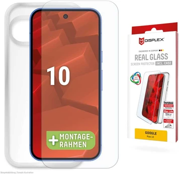 DISPLEX Real Glass Schutzfolie + Schutzhülle für Google Pixel 10