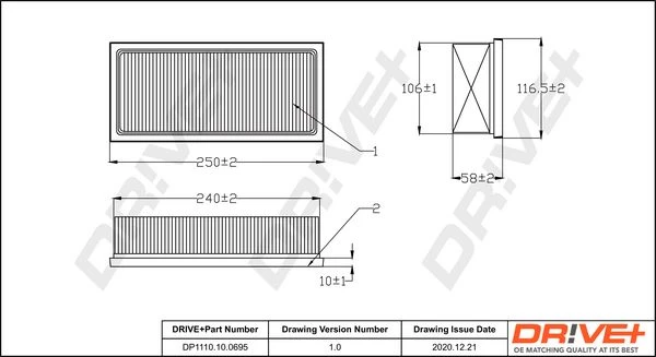 Oro filtras Dr!ve+ DP1110.10.0695
