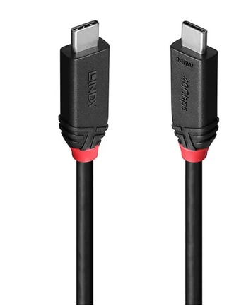 CABLE USB4 240W TYPE C 2M/BLACK LINE 37002 LINDY