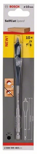 Bosch Plokščias frez.grąžtas su centr.grąžtu, 10x152 kaina