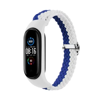 Telcon BRAIDED BAND SMART BAND M3 M4 M5 M6 Baltas-Mėlynas