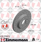 Stabdžių diskas ZIMMERMANN 610.3708.52 kaina
