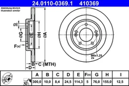 ATE 24.0110-0369.1 Brake Disc