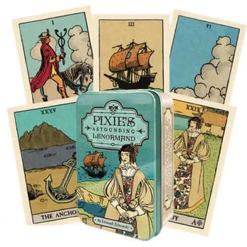 Pixie Astounding Lenormand Taro kortos skardinėjė dėžutėje