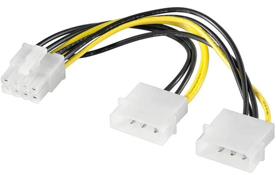 Akyga AK-CA-29, Molex/PCI-E 8-pin, 15 cm
