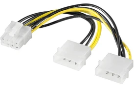 Akyga AK-CA-29, Molex/PCI-E 8-pin, 15 cm kaina