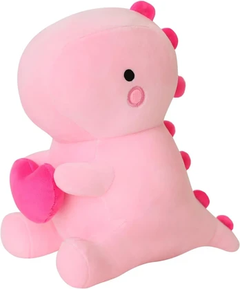 Minkštas pliušinis dinozauras su širdimi, 30 cm