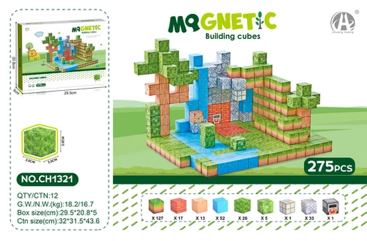 Magnetinių kubų rinkinys 275 vnt.