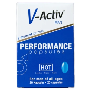 HOT V-ACTIV maisto papildas vyrams, 20 kapsulių