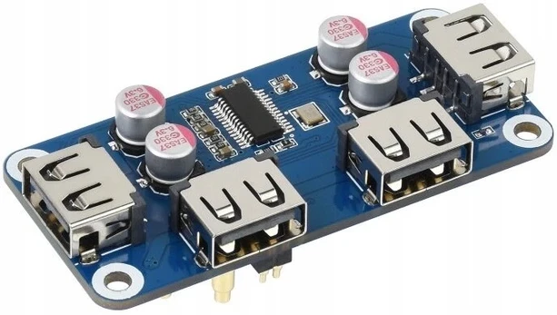 SilverStone Ethernet / Usb Hub Hat (b) skirtas Raspberry Pi 4x Usb 2.0 Waveshare 20317