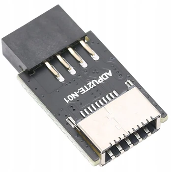 Usb2.0 į type e usb2.0 9pin į usb3.2 type e juodas