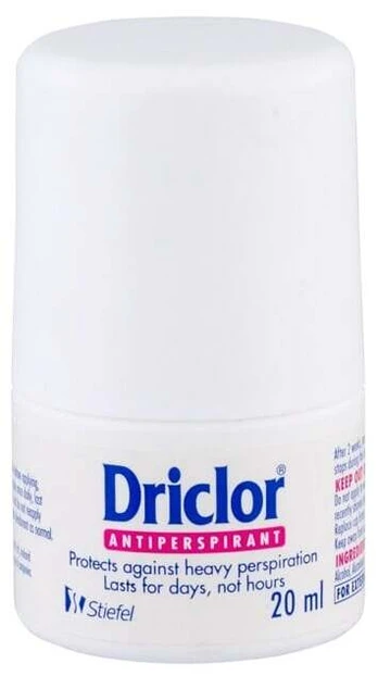 Kūno dezodorantas Driclor Antiperspirant Roll On, 20 ml